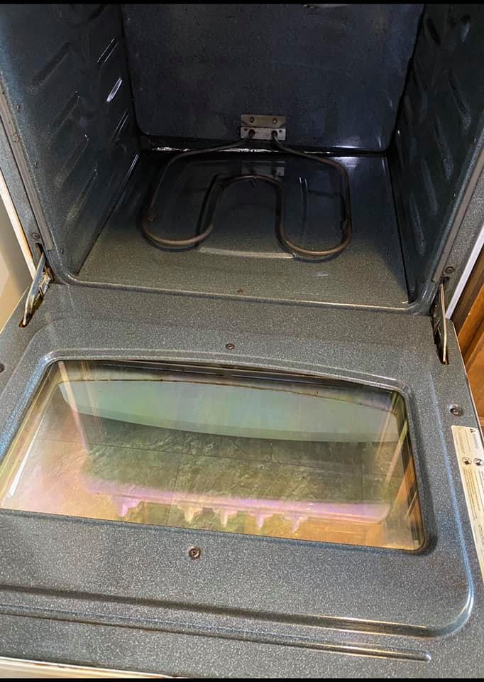 Oven after professional cleaning - sparkling clean interior